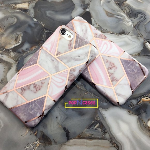 Rose Gold Foil Marble iPhone case - ALL MODELS - Picture 6 of 10